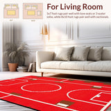 Contemporary Playful Sports Imagery(Red)