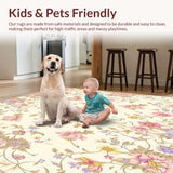 Elegant Vintage Floral Area Delightful Beige Tones(Beige)
