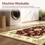 Elegant Traditional Floral Medallion(Red)