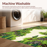 Cheerful Woodland Creatures Illustration(Green)