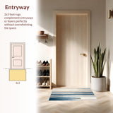 Abstract Fluid Stripe in Neutral Beige and Gray with Cool Blue Highlights(Beige)