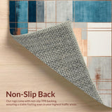 Modern Metallic Accents with Abstract Copper Toned Linework(Blue)