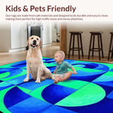 Vibrant Swirl Artistry Motif(Blue)