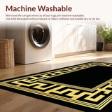 Chic Black Gold Geometric Flair(Black)