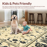 Midnight Garden Patio Black and Beige Floral Patterned(Beige)