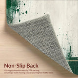 Contemporary Beige and Dark Green Splatter(Beige)