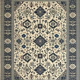 Beige Black Jute Geometric Floral Design(Beige)