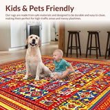 Eclectic Tiled Patterned(Red)