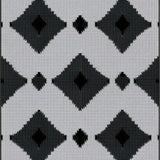Minimalist Black and White Trellis(Black)