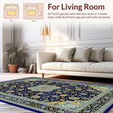 Chic Distressed Floral Motif(Blue)