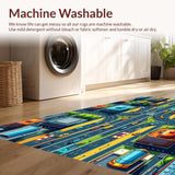 Multicolor Road Playmat for Children Learning Space(Red)