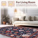 Vibrant Red Floral Harmony(Blue)