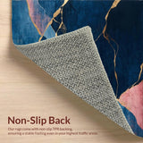 Artistic Gold Foil Geometric Print(Blue)