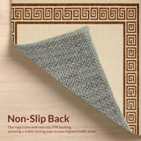 Elegant Natural Fiber Trellis Motif(Beige)