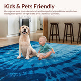 Cozy Dark Blue Abstract Motif(Blue)