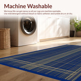 Chic Minimalist Gold Border Geometric Style(Blue)