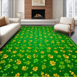 Whimsical Green Floral Design(Green)