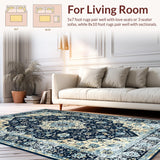 Luxurious Colorful Distressed Motif(Blue)
