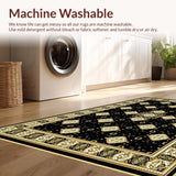 Classic Octagonal Rustic Floral Touch(Black)