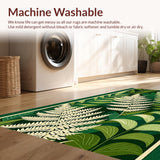 Vibrant Botanical Abstract Motif(Green)