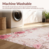 Pastel Rose Garden with Artistic Blush Florals and Modern Mauve Geometry(Beige)