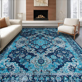 Charming Distressed Blue Motif(Blue)