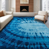 Cozy Dark Blue Abstract Motif(Blue)