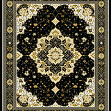 Luxurious Black Tiled Arrangement(Black)