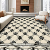 Modern Geometric Lattice Area With Diamond Accent(Beige)
