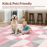 Contemporary Plush Geometrics(Pink)