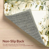 Beige Serenity Area Floral Symphony Easy Clean(Beige)