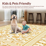 Modern Abstract Wool Beige(Beige)