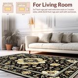 Sophisticated Distressed Floral Accent(Black)