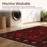 Rustic Oriental Tiled Patterned Aesthetic(Red)