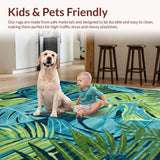 Tropical Multi Color Hallway Runner Use(Blue)