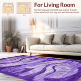 Chic Purple Abstract Motif(Purple)