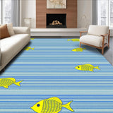 Refreshing Oceanic Inspired Plush Mat(Blue)