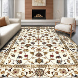 Floral Trellis Geometric Area With Aged Elegance And Artful Fusion(Ivory)