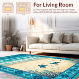 Artistic Underwater Scene Decor(Blue)