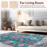 Artful Teal and Rose Symmetry(Blue)