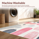 Abstract Blob Dot Shag Area Contemporary Spotted(White)