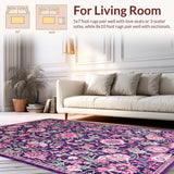 Sophisticated Vintage Leaf Print(Purple)