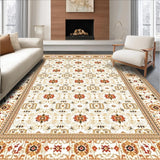 Charming Boho Area Featuring Tassels and Unique Geometric Design(White)