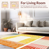 Mid Century Modern Rainbow with Beige and Ivory Tones(Yellow)