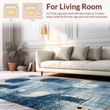 Abstract Octopus Bath Mat Navy Blue Art Non Slip Floor(Blue)