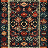 Tribal Monochrome Geometric Aesthetic(Blue)