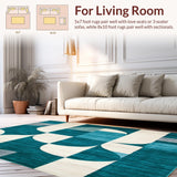 Modern Oval Geometric Delight(Teal)