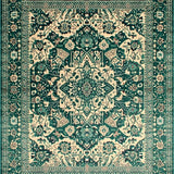 Artful Retro Leafy Composition(Green)