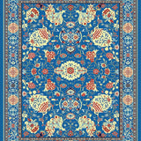 Chinoiserie Blue and White Floral Elegance(Blue)