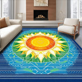 Artistic Whimsical Floral Elements(Blue)